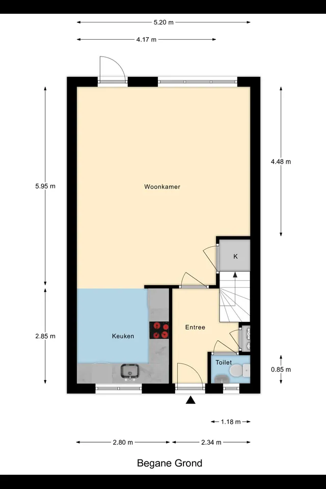 Plattegrond 1 van Hoektoren 7