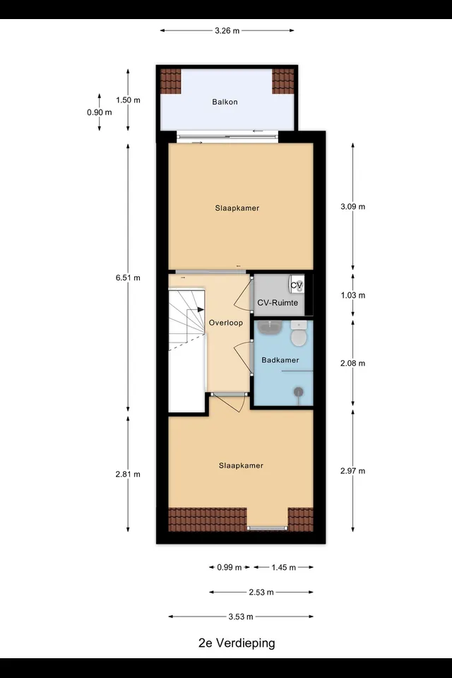 Plattegrond 3 van Dorpsweg 41b